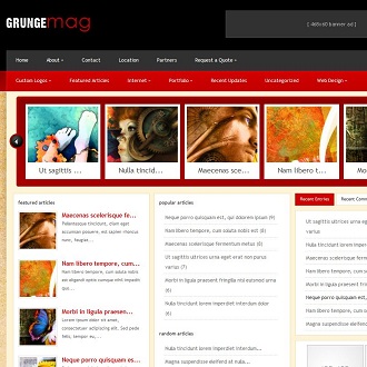 GrungeMag, Grunge Magazine WordPress Theme