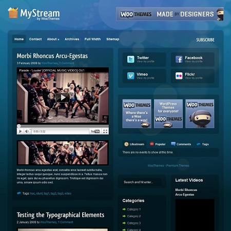 My Stream WordPress Theme