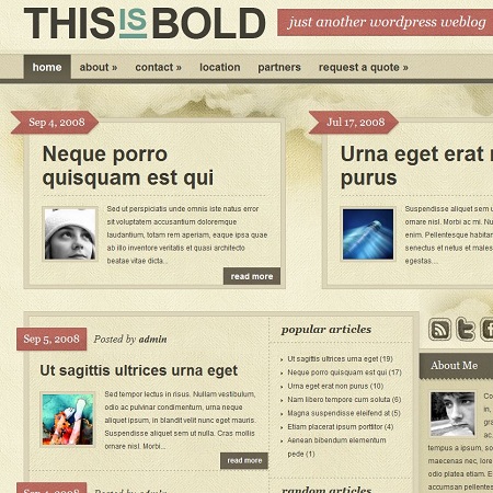 Bold Typography WordPress Theme