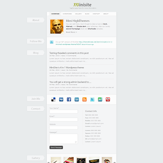 Mini Site WordPress Theme