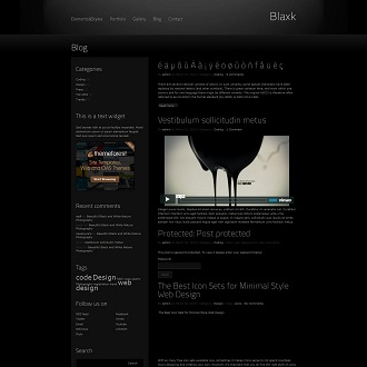 Blaxk WordPress Theme