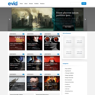 eVid Premium Video WordPress Theme