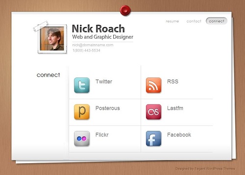 resume wordpress theme