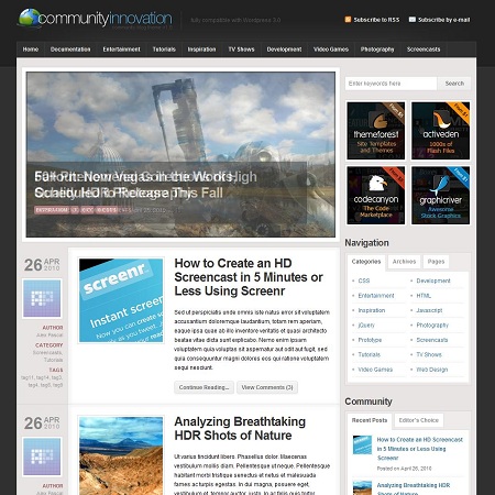 Community Innovation WordPress Theme