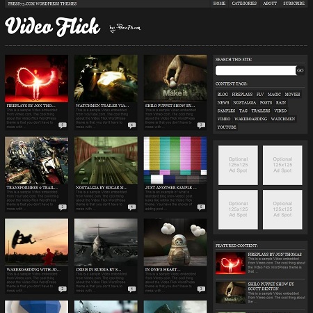 Video Flick WordPress Theme