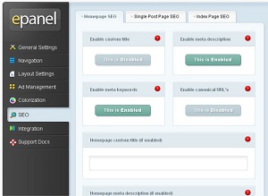 epanel Elegant Themes ePanel