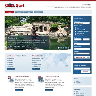 Quick Start Real Estate WordPress Theme