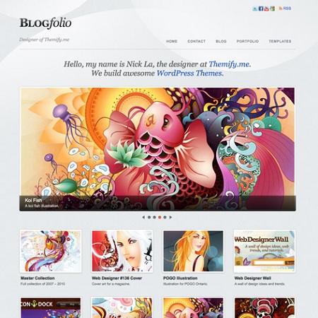 BlogFolio Clean Portfolio WordPress Theme