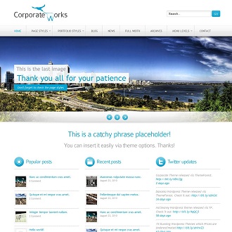 Corporate Works, Business WordPress Theme