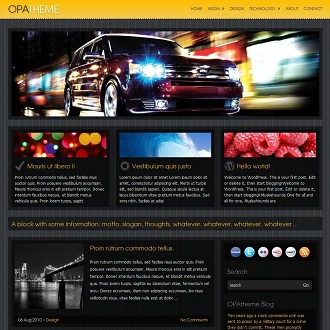 OPA, Clean And Dark WordPress Theme