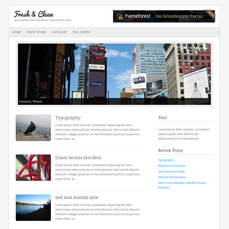 Fresh & Clean Free Minimal WordPress Theme