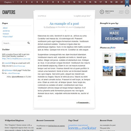 Chapters, Book Style WordPress Theme