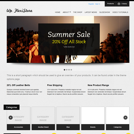 WP Flexishop E-Commerce WordPress Theme
