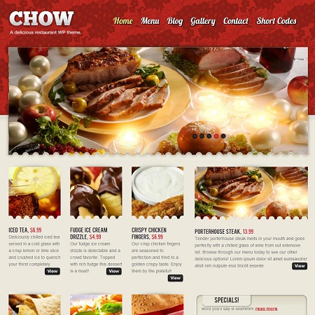restaurant wordpress theme