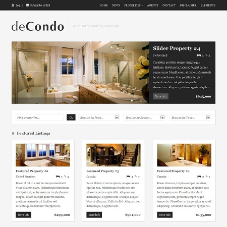 deCondo Real Estate WordPress Theme