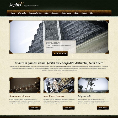 Sophis Elegant Showcase WordPress Theme