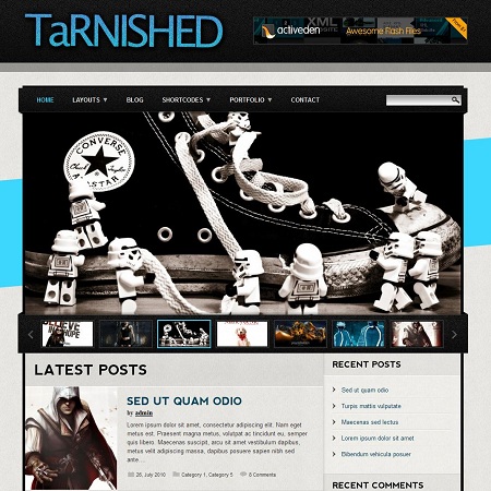 Tarnished Grunge WordPress Theme