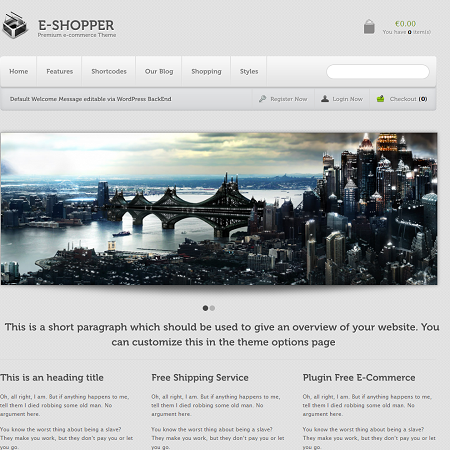 E-Shopper WordPress Premium E-Commerce Theme