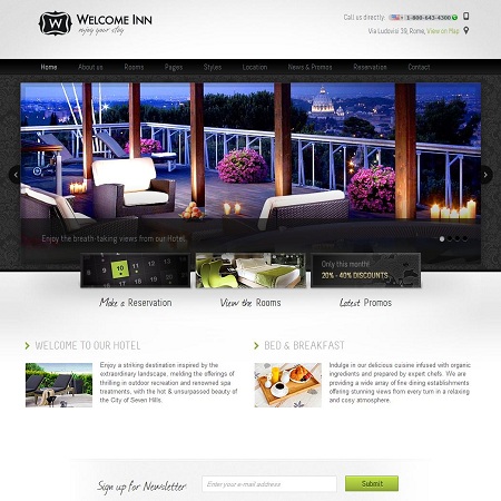 Welcome Inn Hotel WordPress Theme