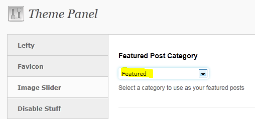 lefty WordPress Theme Slider