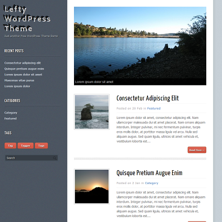 Lefty Free WordPress Theme