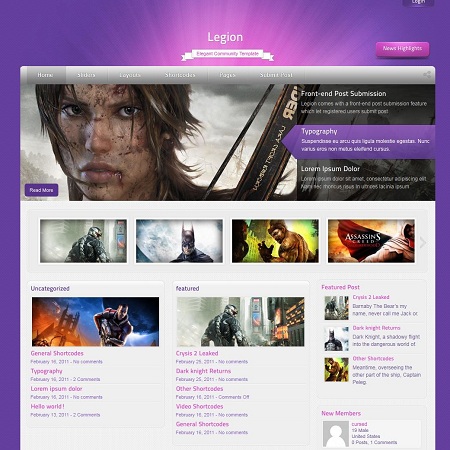 Legion Community WordPress Theme With Built-In Adsense Sharing