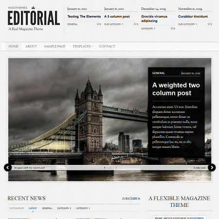 Editorial WordPress Theme