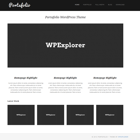 Portafolio Free Portfolio WordPress Theme