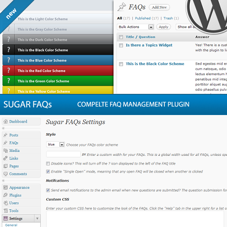 WordPress FAQs Management Plugin – Sugar FAQS