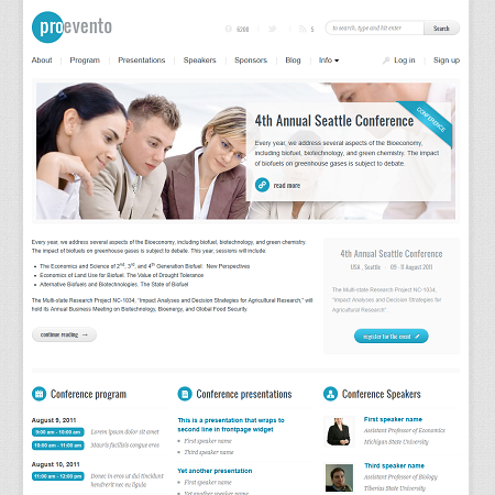 Evento Event Management WordPress Theme