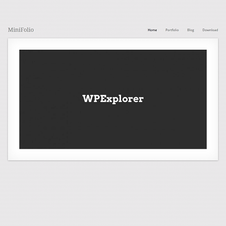 MiniFolio Free Portfolio WordPress Theme