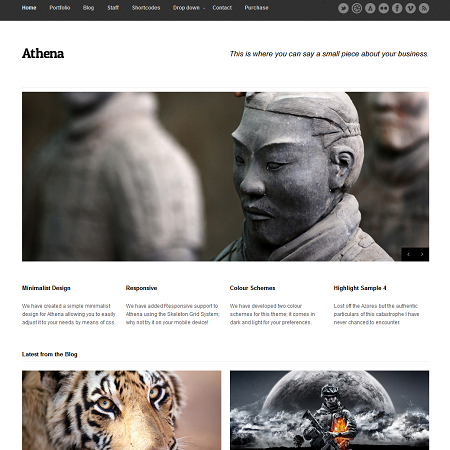 Athena Clean & Minimal Responsive WordPress Theme