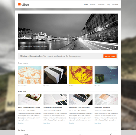 Uber Minimal Responsive WordPress Theme