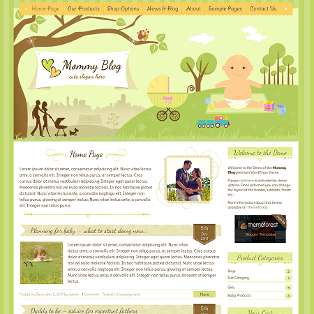 Mommy Blog JigoShop WordPress Ecommerce Theme