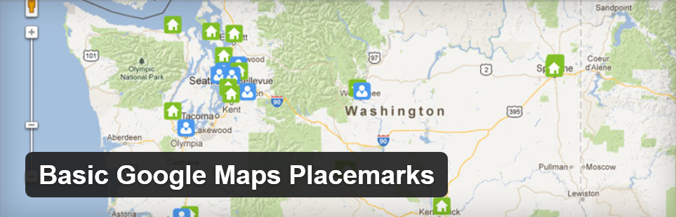 The Basic Google Maps Placemarks title image from WordPress.org