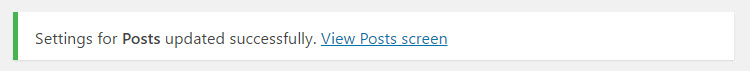 View Posts Screen