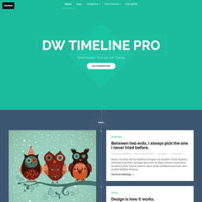 DW Timeline Pro Blog WordPress Theme