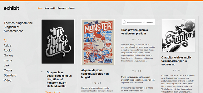 Exhibit Pinterest WordPress Theme