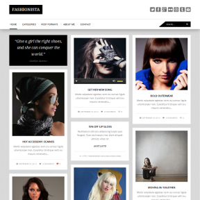 Fashionista Responsive Masonry Blog WordPress Theme