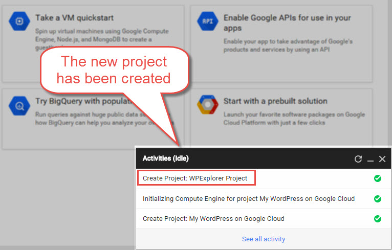 google-cloud-wordpress-011-new project created notification