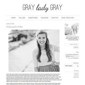 Gray Lady Gray WordPress Theme