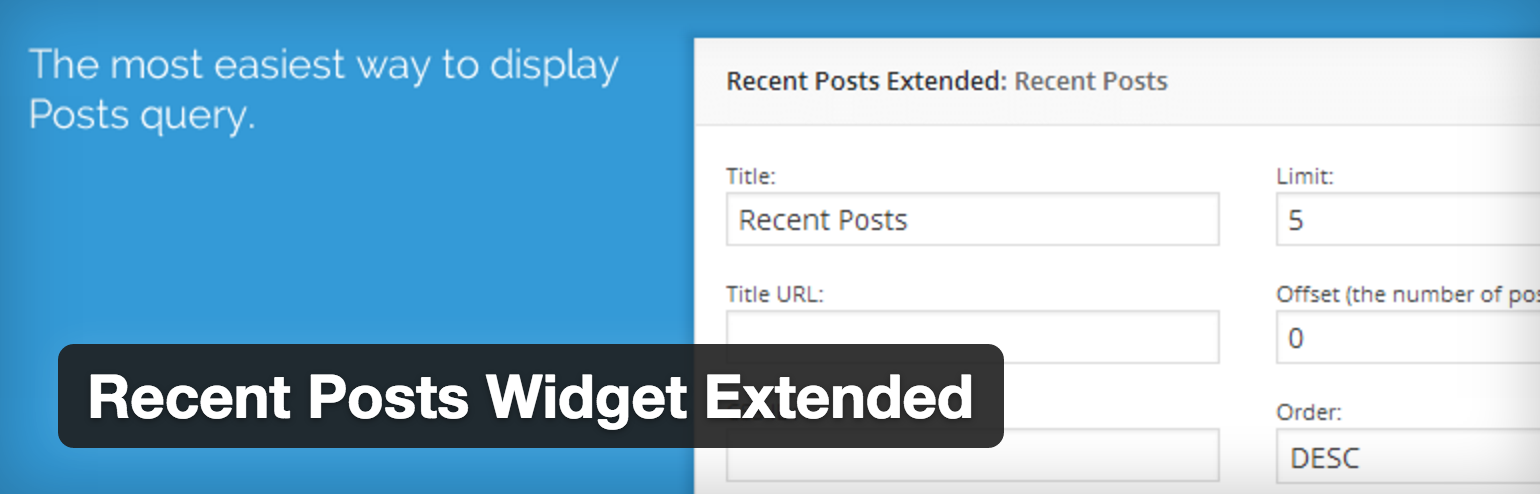 Recent Posts Widget Extended Plugin