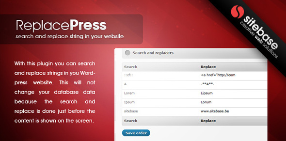 Search And Replace For WordPress