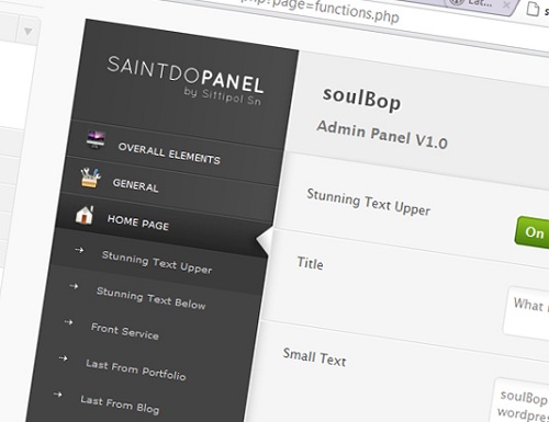 wordpress administration panels
