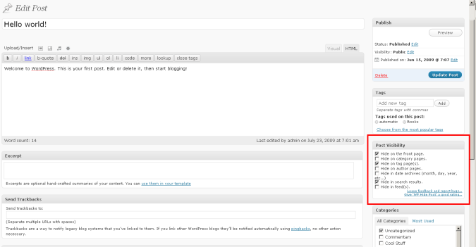 WP Hide Post