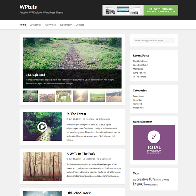 Wordpress themes templates free