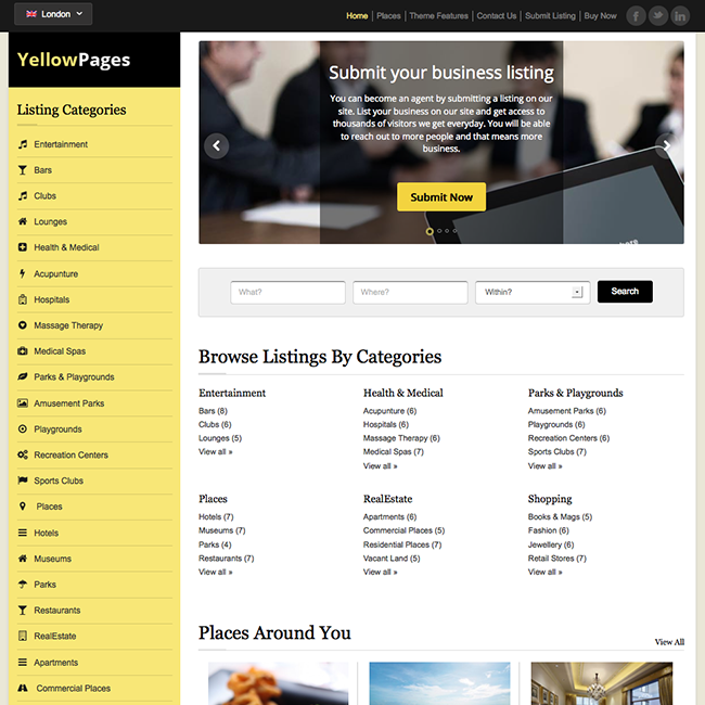 Yellow Pages WordPress Theme WPExplorer
