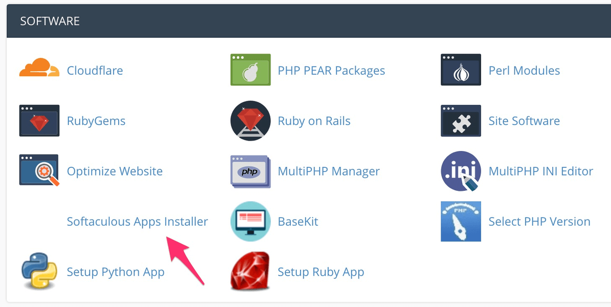 launching softaculous app installer using cpanel