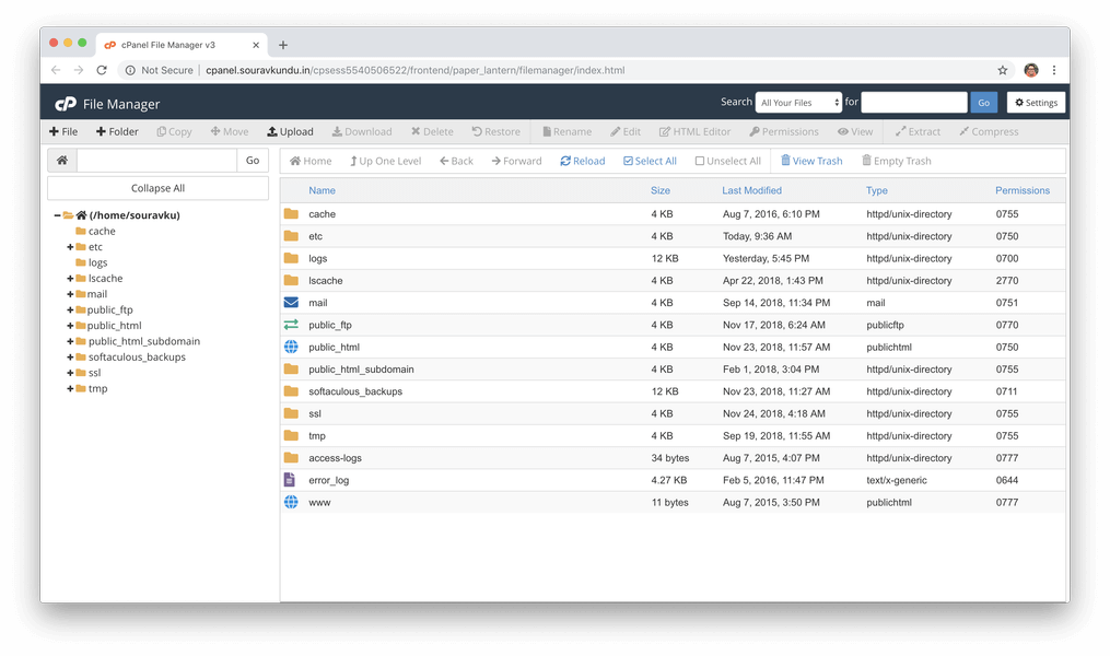 cpanel file manager