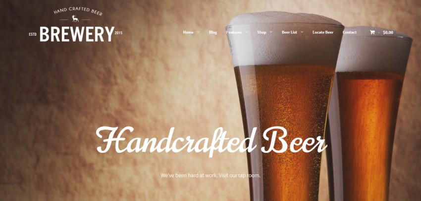 Brewery: A WordPress Theme for Beer Makers